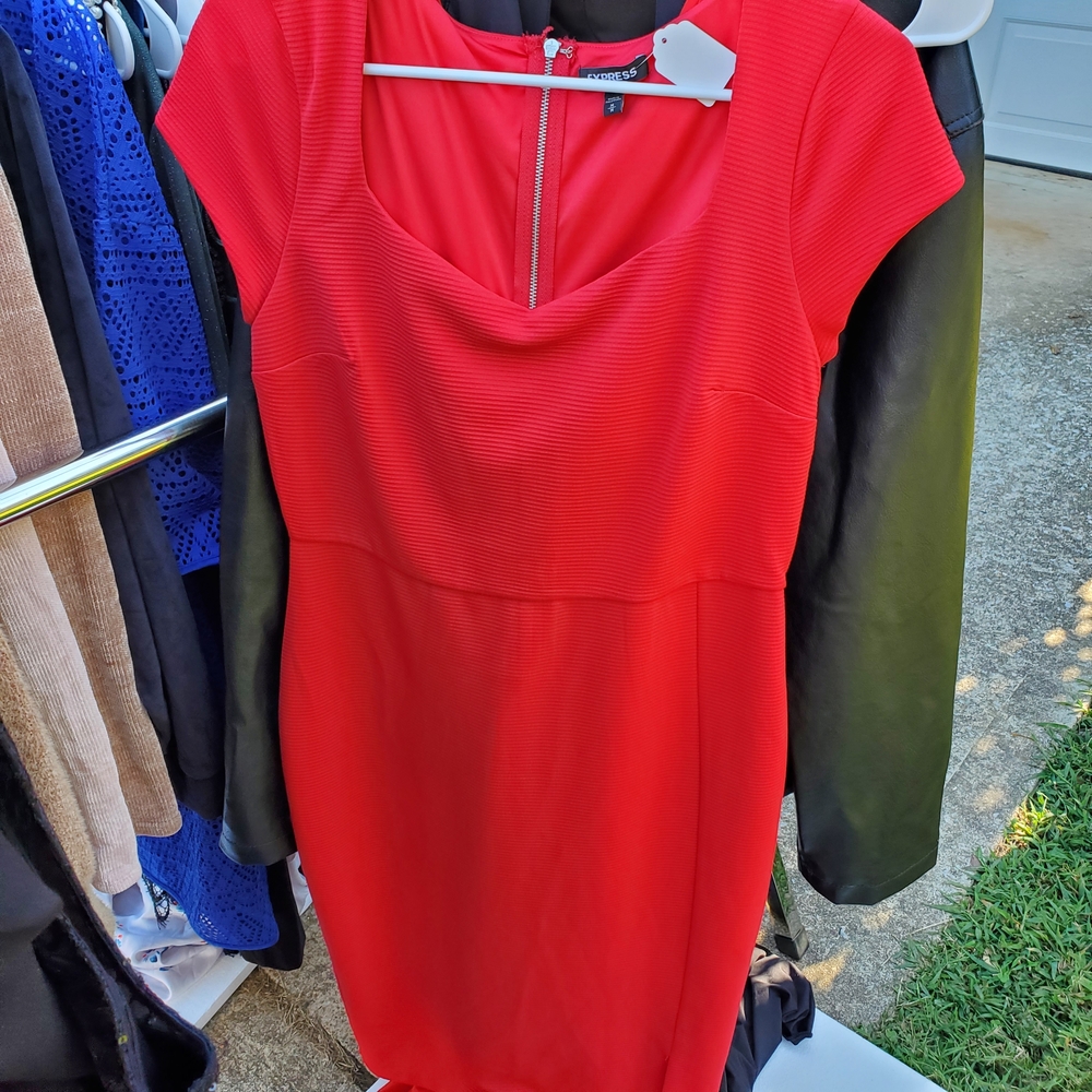 Express Vibrant Red Mini Dress